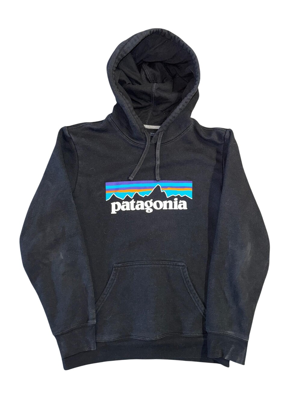 Patagonia Hoodie Mens Small Black Uprisal Hoody Fleece Pullover Logo Graphic